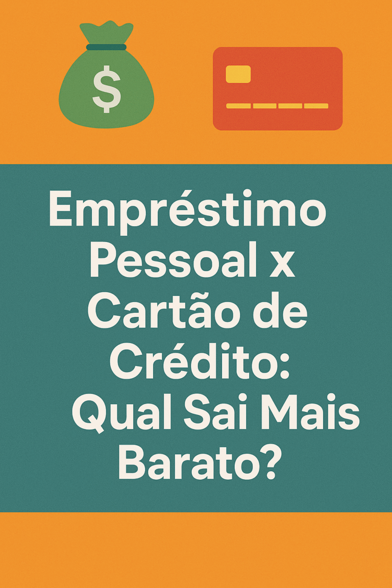 Empréstimo Pessoal x Cartão de Crédito: Qual Sai Mais Barato?